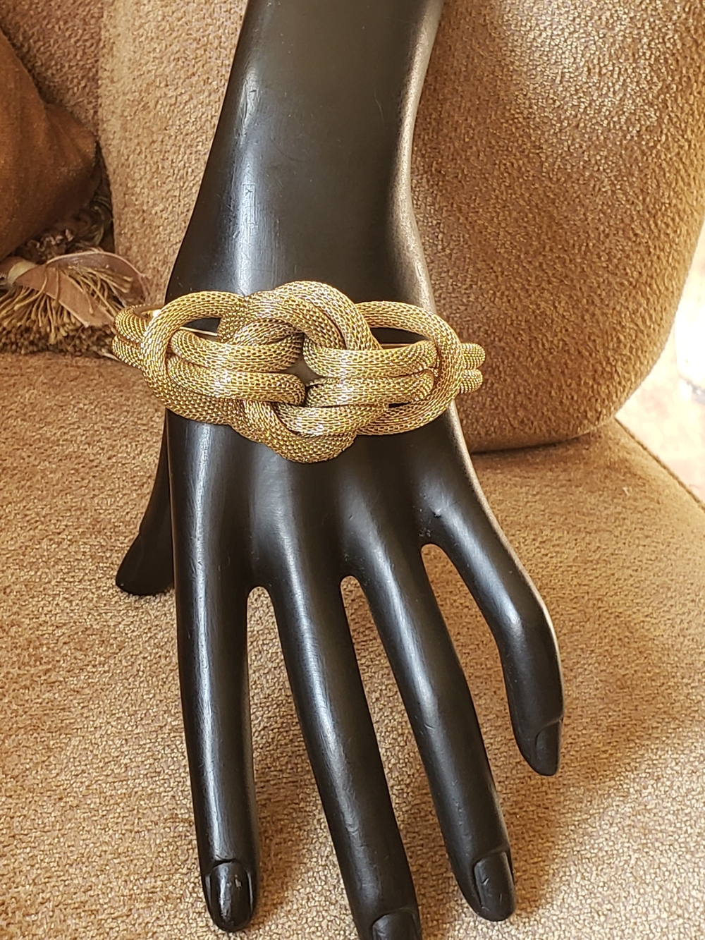 Gold-Tone Knot Statement Bracelet